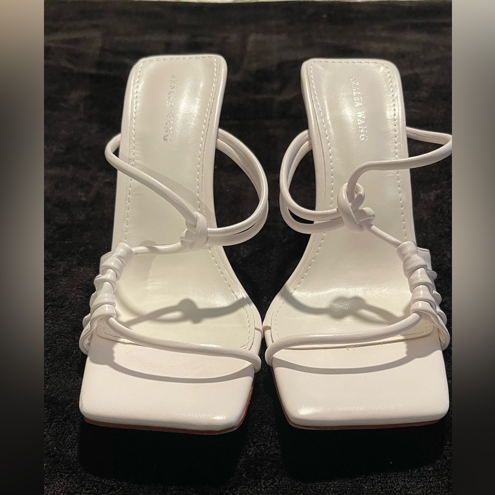 Azalea Wang Elegant White Strappy Women's Sandals